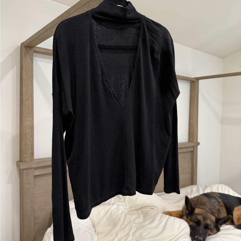 Rag & Bone Black Open Back Turtle Neck Medium